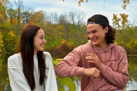 Family session captured outdoors in Delaware, Ohio