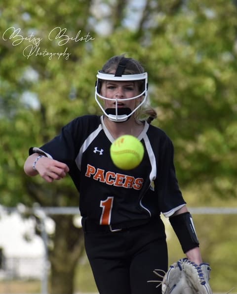 Young athlete in action photographed in Delaware, Ohio